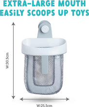 Munchkin Super Scoop Baby Bath Toy Storage Basket & Net, Removable Wall Hanging Bath Tidy, Baby Bath Caddy & Bath Organiser Rack, Shower & Bath Toy Holder, Bathroom Toy Net with Suction Cup & Handle