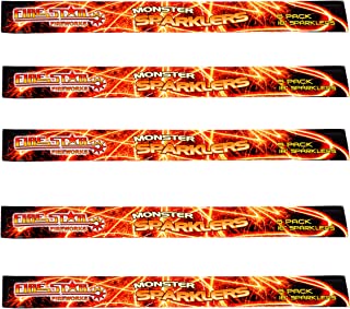 Cosmic Fireworks 45 cm Long Monster Sparklers for Party Events Weddings Birthdays Festive Celebrations 5 Packs