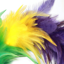 MWOOT Feather Headband, 1920s Fascinator Headwear, Purple Yellow Green Feather Headpiece, Hair Accessories for Cocktail Wedding Tea Party,