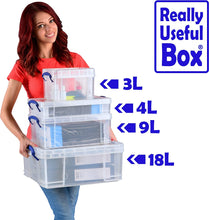 Really Useful Box 4 Litre Office Storage Box, Clear