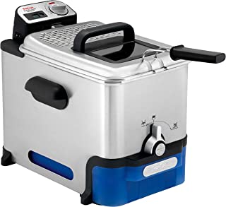 Tefal Oleoclean Pro FR804040 Semi-Professional Deep Fryer, Grey, Blue, 1.2kg, 6 portions