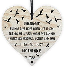 Best Friendship Gift & Plaque for Special Friend, Women, Wife, Him, Her, Mum, with Sayings Message, Ornament and Quote Wooden Hanging Heart Leaving Wall Sign