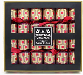 Kuckoo Crackers: 6 x 13-inch Teddy Bears in Hats and Scarfs Christmas Crackers