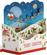 Hallmark Paper Wonder Christmas Card - 3D Musical Here Comes Santa Claus Sleigh Motion