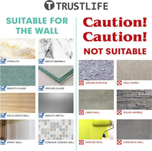 TRUSTLIFE Bathroom Corner Shelf Black Shower Caddy Corner Adhesive Shower Organiser Space Aluminum Shower Shelves No Drilling with Hooks, Wall Mounted Bath Shelf for Bathroom, Wetroom - 2 Pack
