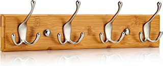 LARHN Wall-Mounted Coat Rack - 4 Matt-Nickel Triple Coat Hooks for Wal–  buyinstor