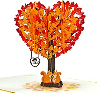 CUTPOPUP Squirrel Couple Heart Tree Pop Up Anniversary Card, Wedding Anniversary Card Pop Up, 3D Valentines Day Cards, Birthday Card For Wife, Mothers Day, Thank You Card.…