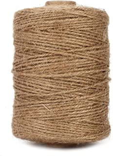 Tenn Well Jute Twine, 500 Feet Natural Thick Jute String 3Ply Jute Rope for Floristry, Gifts, DIY Arts&Crafts, Decoration, Bundling, Garden and Recycling (Brown)