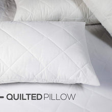 Adam Home Pillows 2 Pack Hotel Quality with Quilted Cover- Premium Filled Pillows for Stomach, Back and Side Sleeper Pillow, Down Alternative Bed Pillow-Soft Hollow-Fiber Hotel Pillows