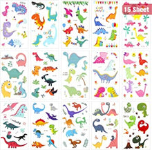 RosewineC 150Pcs+ Temporary Dinosaur Tattoos for Kids, 15Sheets Waterproof Tattoo Sticker Dinosaur Theme for Kids Boys Birthday Party Favors Supplies Goodie Bag Fillers