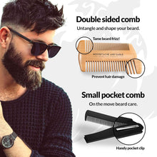 [Upgraded] Moosetache And Eagle 8 in 1 Mens Beard Grooming Kit for Men - 100% Vegan, 0% Alcohol Luxury Beard Kit for Men - Beard Oil and Balm Set, Beard Brush and Comb Set, Scissors, Tweezers & Towel