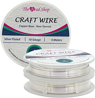 1mm (18 Gauge) x 4m Silver Plated Non-Tarnish Craft Wire for Jewellery, Wire Wrapping, Sculpting, Hobby Craft, Wire Modelling