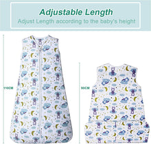 Lictin Baby Sleep Bag, 100% Cotton 1.0 Tog Baby Sleeping Bag, Sleeveless Swaddle Blanket with Adjustable Length, Baby Blanket For Newborn Boy Girl, Newborn Baby Gift, New Born Baby Essentials 18-36M