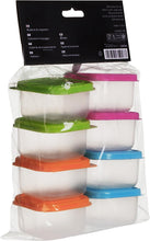 Premier Housewares Tupperware, Plastic Storage Container with Lid, Small Tupperware Pots with Lids - Set of 8