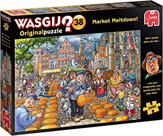 Jumbo, Wasgij, Original 38 Market Meltdown, Jigsaw Puzzles for Adults, 1000 Piece