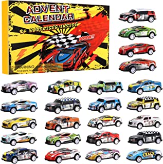 Advent Calendar, Pull Back Cars Set Car Toys, Christmas Stocking Stuffers, Casting Cars, Race Cars, Christmas Gifts,Toys for 3 4 5 6 7 8 9 Years Old Boys Girls