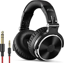 OneOdio Over Ear Headphone Studio Wired Bass Headsets with 50mm Driver, Foldable Lightweight Headphones with Shareport and Mic for DJ Recording Monitoring Mixing Podcast Guitar PC TV