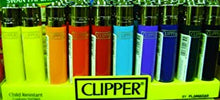 10 coloured clipper lighters standard size