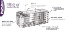 Defenders Rat and Squirrel Cage Trap (Humane, Easy to Bait and Set, Long-Lasting Galvanised Mesh), Silver, STV088, One Size