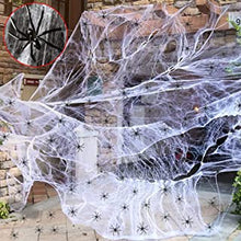 100g Halloween Spider Web Decoration, 50 Pcs Spiders Stretchable Stretch Cobweb for Halloween Haunted House Decor Scary Scence Party Supplies