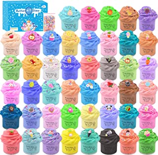 Mini Butter Slime Kit,45 Pack Scented Fluffy Slime Party Favor Gifts,DIY Putty Slime Toys for Kids,Soft & Non-Sticky,Stress Relief Toy for Girls and Boys