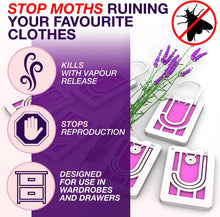 Aviro Moth Repellent for Wardrobes - 6 Moth Killer Hangers with Natural Lavender Scent. Highly Effective Moth Killer for Wardrobes, Drawers and Clothes Storage. Easy to Use Moth Repellent for Clothes