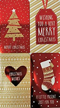 4x 3D Christmas Money Wallets & Envelopes - Red Foil and Kraft Designs