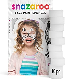 Snazaroo Face Paint High Density Foam Make-Up Sponges, 10 Pack, White, One Size