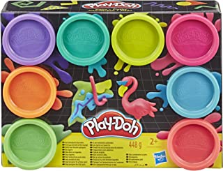 Play-Doh 8-Pack Neon Non-Toxic Modeling Compound with 8 Colours, E5063ES1