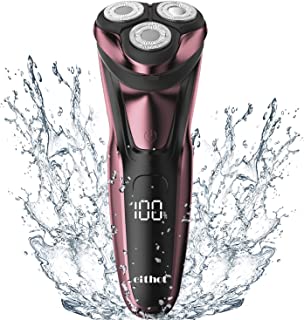 Electric Razor Shavers for Men Rechargeable with Pop-up Trimmer IPX7 Waterpfoof Travel Lock