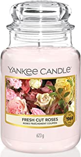 Yankee Candle Scented Candle | Fresh Cut Roses Large Jar Candle | Long Burning Candles: up to 150 Hours | Perfect Gifts for Women