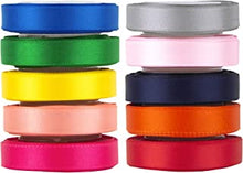 VATIN Solid Color Double Sided Polyester Satin Ribbon 10 Colors 10mm X 4.5m Each Total 45 Metre Per Package Ribbon Set , Perfect for Gift Wrapping, Hair Bow, Trimming, Sewing and Other Craft Projects