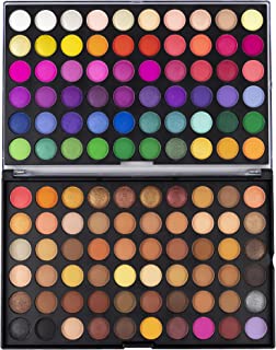 LaRoc 120 Colours Tones Eyeshadow Eye Shadow Palette Pallet Makeup Make Up Professional Pigmented Shimmer Matte MUA Artist Gift Box Set Kit, Summer/Natural Fusion Tones