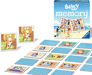 Ravensburger Bluey Mini Memory - Matching Picture Snap Pairs Game For Kids Age 3 Years and Up