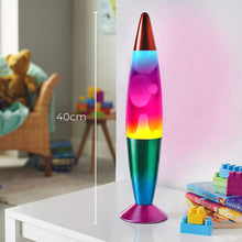 Global Gizmos 55149 16 Rainbow Lava Lamp  Retro Nostalgia  Relaxing Mood Light  Decorative Illumination