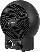 Zanussi ZFH1001B 2000W Portable Upright Fan Heater, Two Heat Settings, Overheat Protection, Lightweight (1kg), 1 Year Guarantee - Black