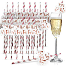 24pk Team Bride Straws  Rose Gold Hen Party Straws  Paper Hen Do Straws  Hen Straws  Team Bride Drinking Straws for Hen Party & Bachelorette Party  Hen Party Accessories  Hen Do Accessories