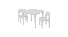 Liberty House Toys Kids Plastic Table & 2 Chairs - White