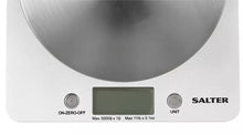 Salter Electronic Kitchen Scale with Steel Platform- Silver