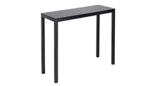Lido Glass Bar Table & 2 Black Chairs
