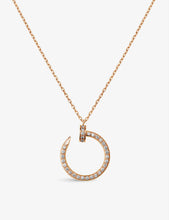 Juste un Clou 18ct rose-gold diamond-paved necklace