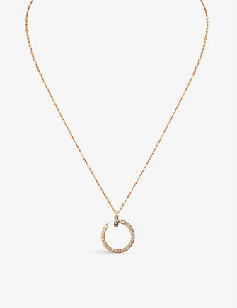 Juste un Clou 18ct rose-gold diamond-paved necklace