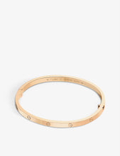 LOVE small 18ct rose-gold bracelet