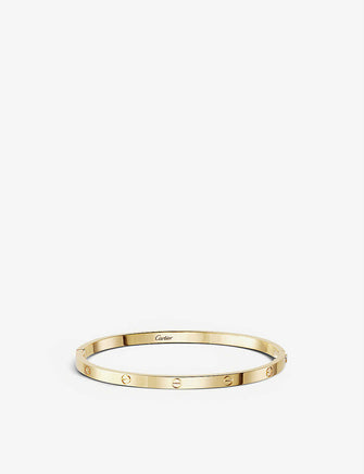 LOVE small 18ct yellow-gold bracelet