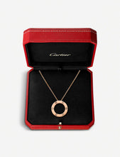 LOVE 18ct rose-gold and 0.07ct diamond necklace