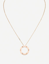 LOVE 18ct rose-gold and 0.07ct diamond necklace