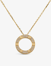 Love 18ct yellow-gold and 0.34ct diamond necklace