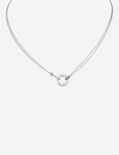LOVE18ct white-gold and 0.03ct diamond necklace