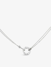 LOVE18ct white-gold and 0.03ct diamond necklace