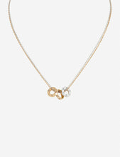 LOVE 18ct rose-gold and 0.01ct diamond necklace
